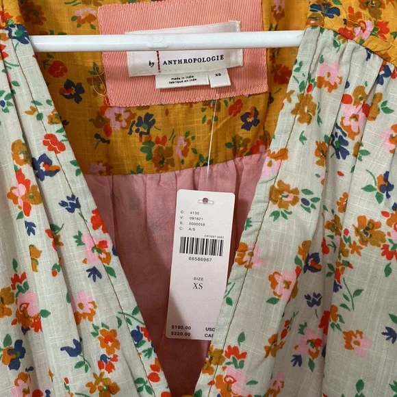 Anthropologie Cotton Maxi Dress Sz XS - Picture 2 of 5